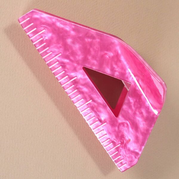 BOOK STACK SCHOOL HAIR CLAW CLIPS RULER PINK