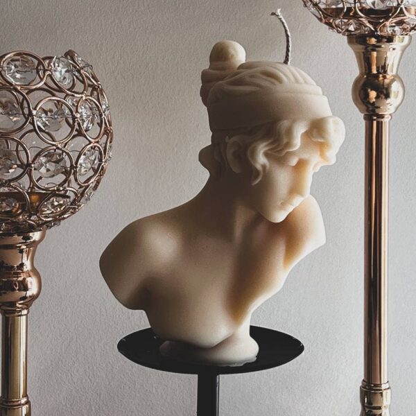 Artistic Lady Candle  5.5x4in: Peach, Rose Petals - Image 11