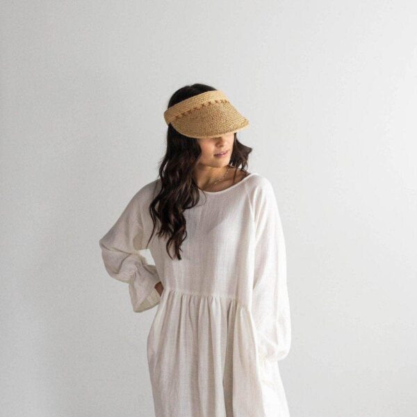 Gigi Pip - Laila Raffia Visor - Image 7