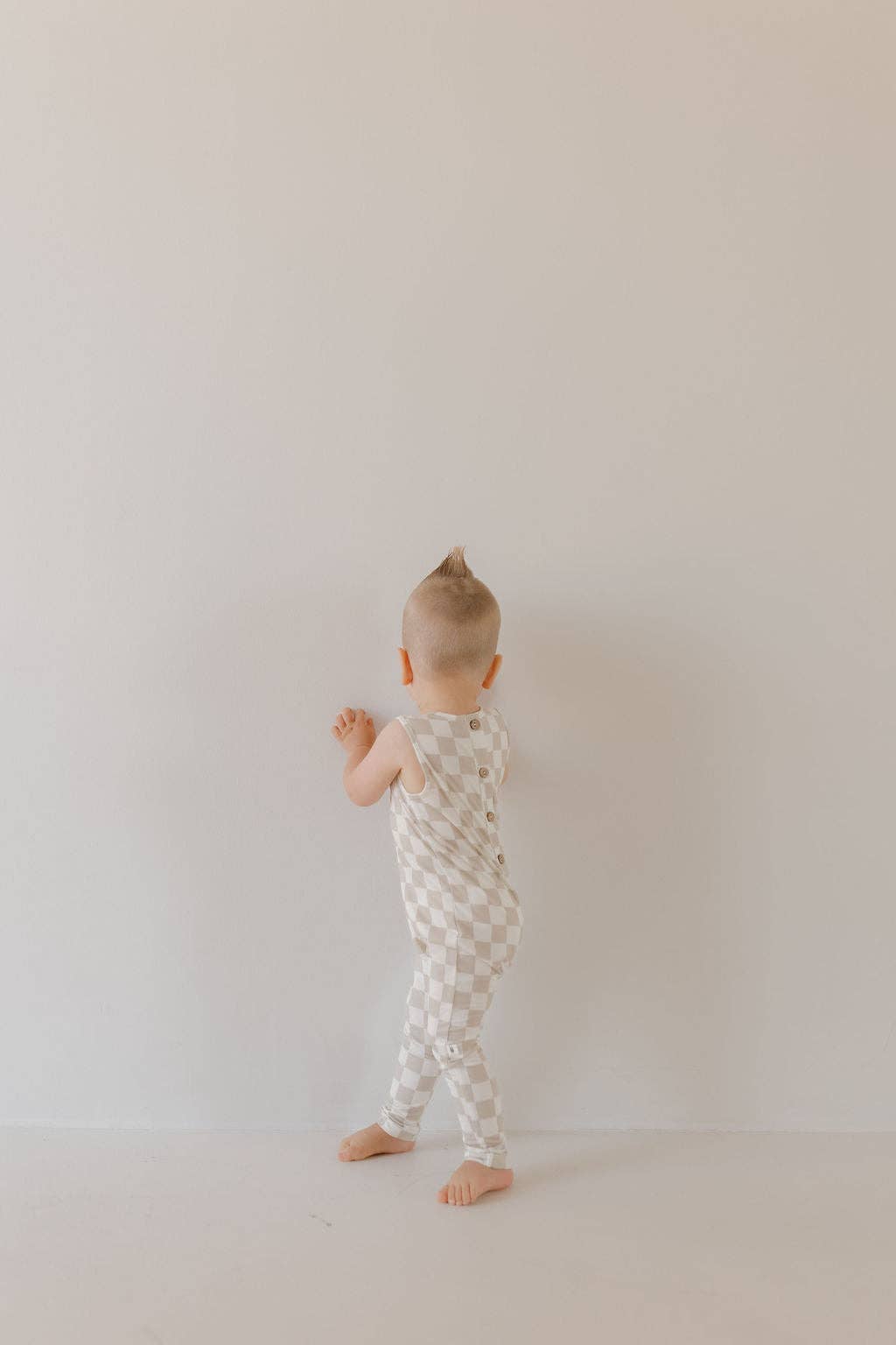 Harem Bamboo Romper | Checkerboard: 12-18 Months - Image 3