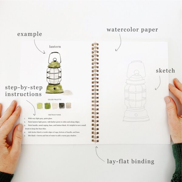 Camping watercolor workbook - Image 3