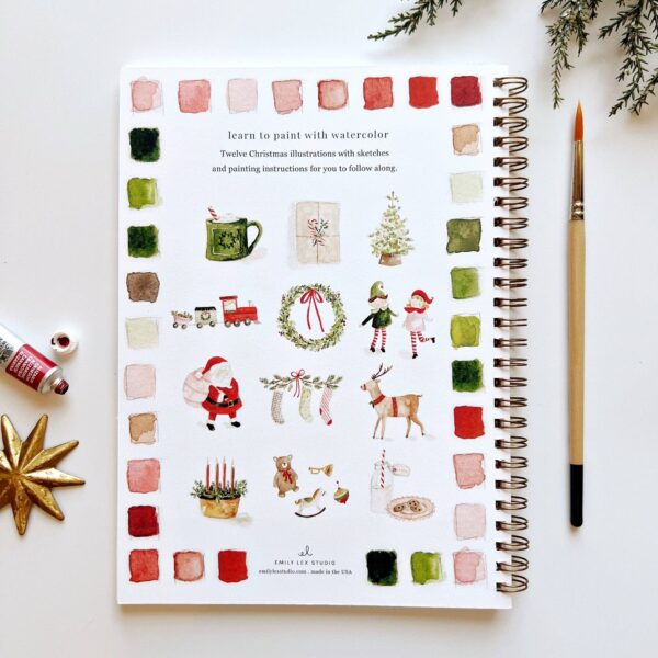 emily lex studio - Christmas watercolor workbook - Image 2