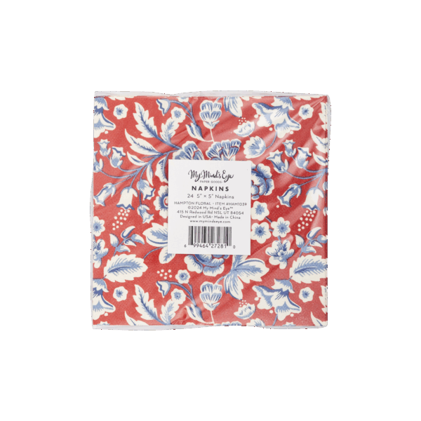 Hamptons Floral Paper Cocktail Napkin - Image 8