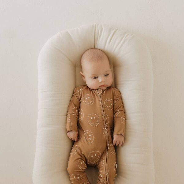 Bamboo Zip Pajamas | Sandstone Smiles: 12-18 Months - Image 8