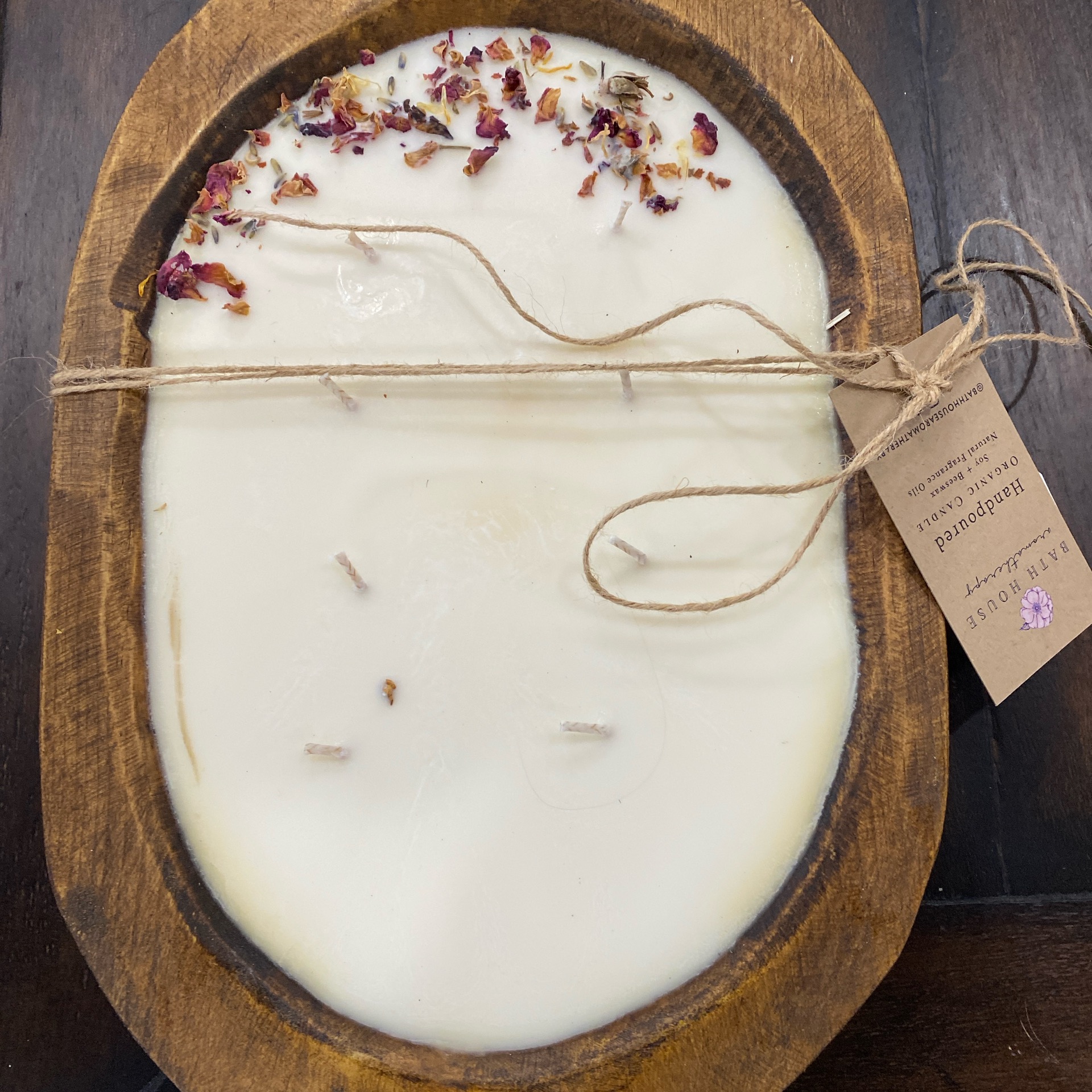 Large Oval Candle Brown or White