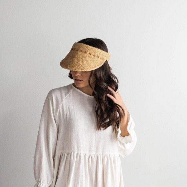 Gigi Pip - Laila Raffia Visor - Image 6