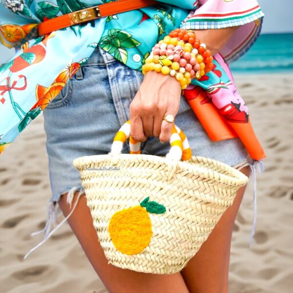Sweet Summer Delights Tote Bag, Small French Baskets - Image 10