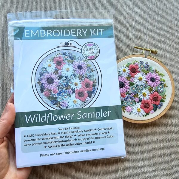 Wildflower Sampler Embroidery Craft Kit - Image 3