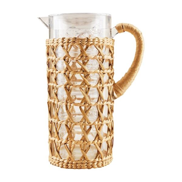 Acrylic Woven Pitcher & Glass Set - Image 2