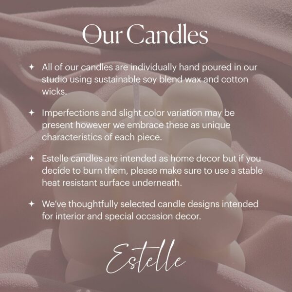 Cute Hydrangea Ball Candle: Cream, Unscented - Image 5