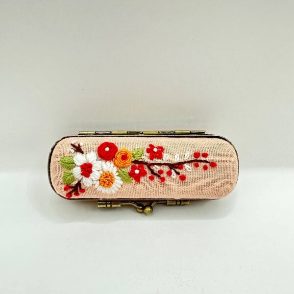 Embroidered Lipstick Case, Collection Cecilia: Yellow - Image 7