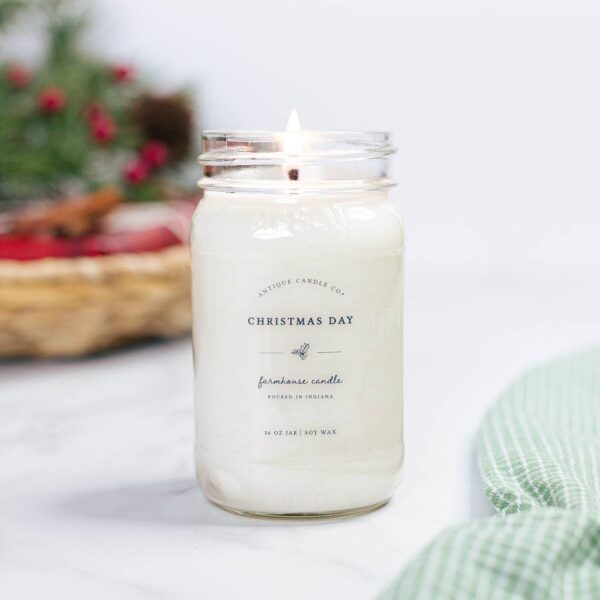 Antique Candle Co.® - Christmas Day - Soy Wax Mason Jar Candle - Image 4