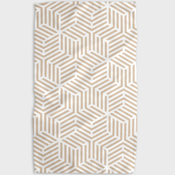 Stacked Cubes Tea Towel