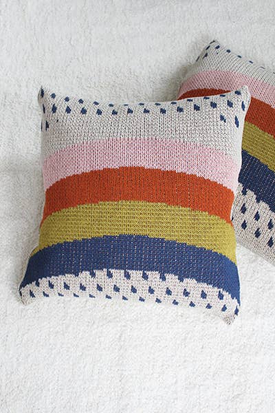 Calhoun & Co. - Rainbow Knit Pillow