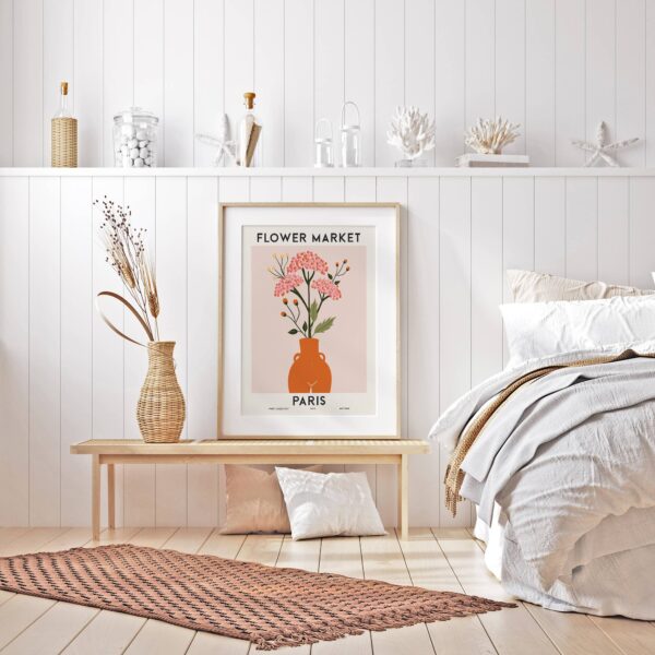 Sugar & Canvas - Flower Market Paris Colorful Botanical Art Print FM79 - Image 7