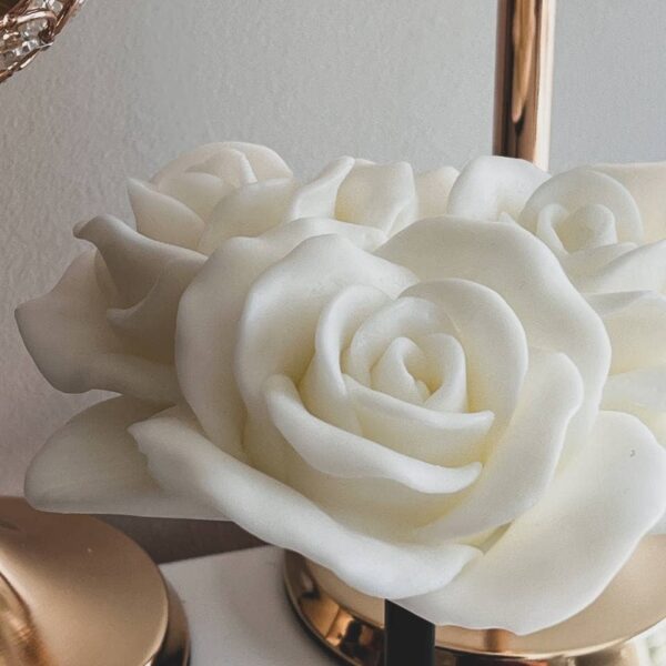 Rose Candle 2x5.5in Cream, Honeysuckle Jasmine - Image 7