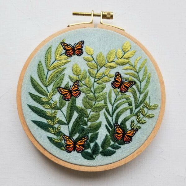 "Love Grows" butterfly hand embroidery kit - Image 4