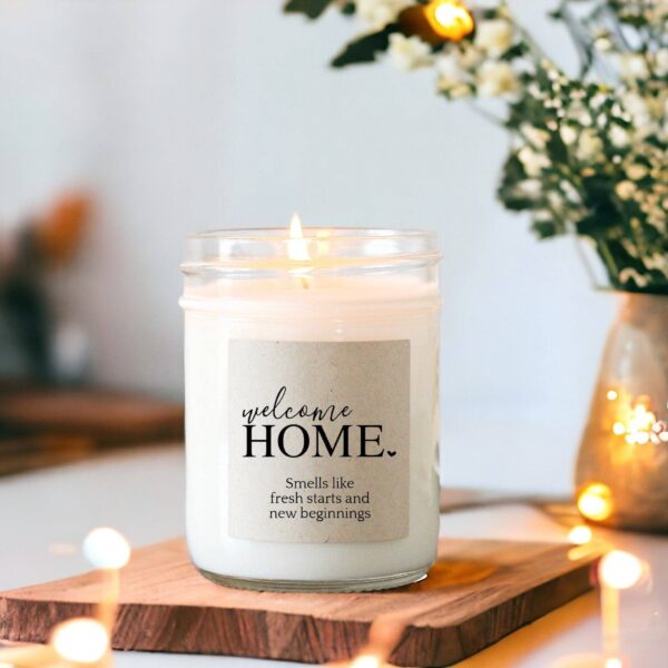 Welcome Home 8 oz Candle, Warm Wishes - Image 5