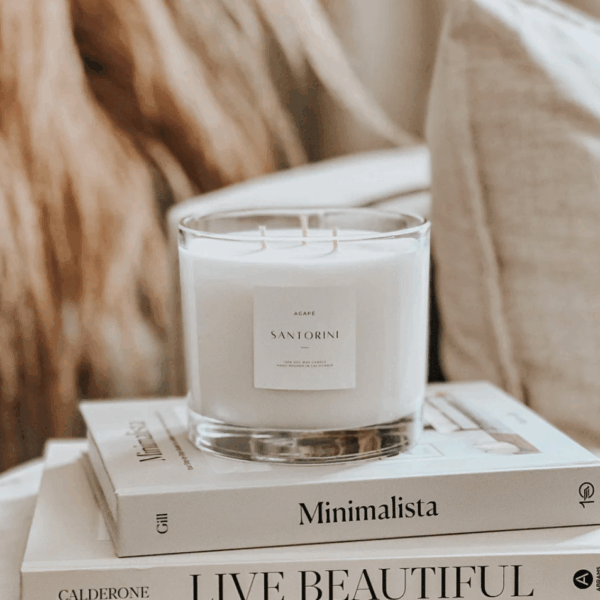SANTORINI CANDLE: 11 oz SINGLE WICK (CASE OF 4) - Image 2