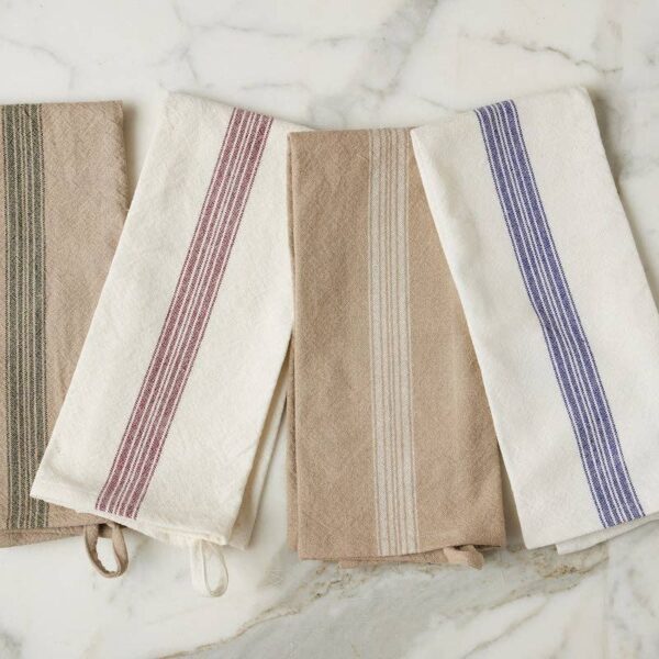 Kitchen Towel, Vintage Spruce Green Stripe, Set of 2 - Image 2