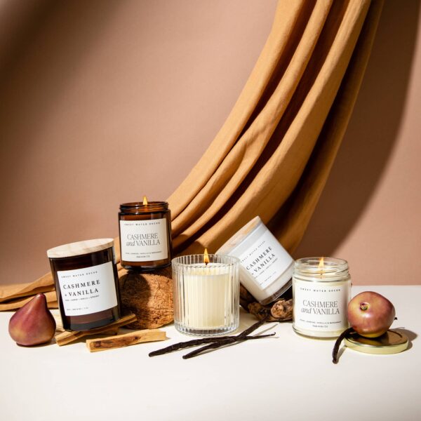 Cashmere and Vanilla 11 oz Soy Candle - Home Decor & Gifts - Image 9