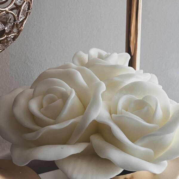 Rose Candle 2x5.5in Cream, Honeysuckle Jasmine - Image 9