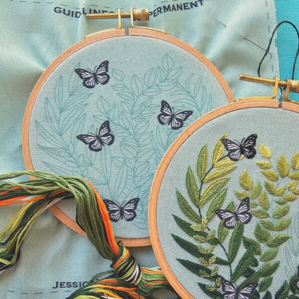 "Love Grows" butterfly hand embroidery kit - Image 5