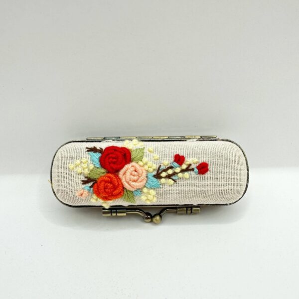Embroidered Lipstick Case, Collection Cecilia: Yellow - Image 6