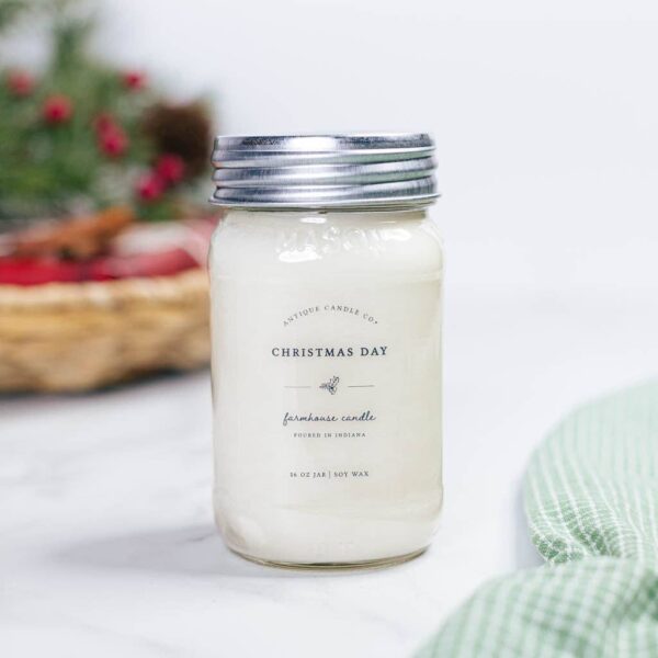 Antique Candle Co.® - Christmas Day - Soy Wax Mason Jar Candle - Image 5