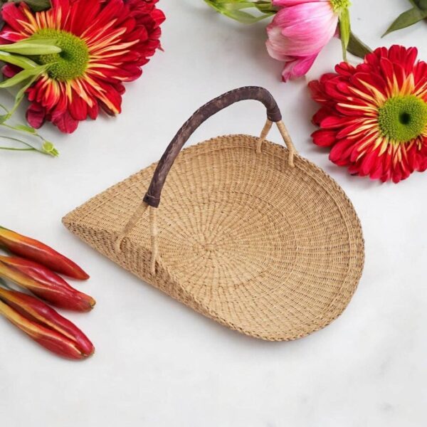 The African Home Goods - Bolga Forging or Flower Basket Brown Handle - Image 2