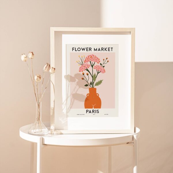 Sugar & Canvas - Flower Market Paris Colorful Botanical Art Print FM79 - Image 8