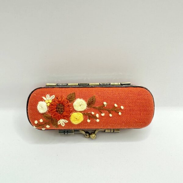 Embroidered Lipstick Case, Collection Cecilia: Yellow - Image 8