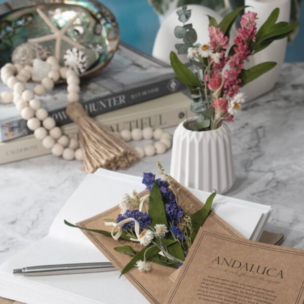 Andaluca - Eucalyptus & Purple Larkspur Mini Bouquet - Image 2