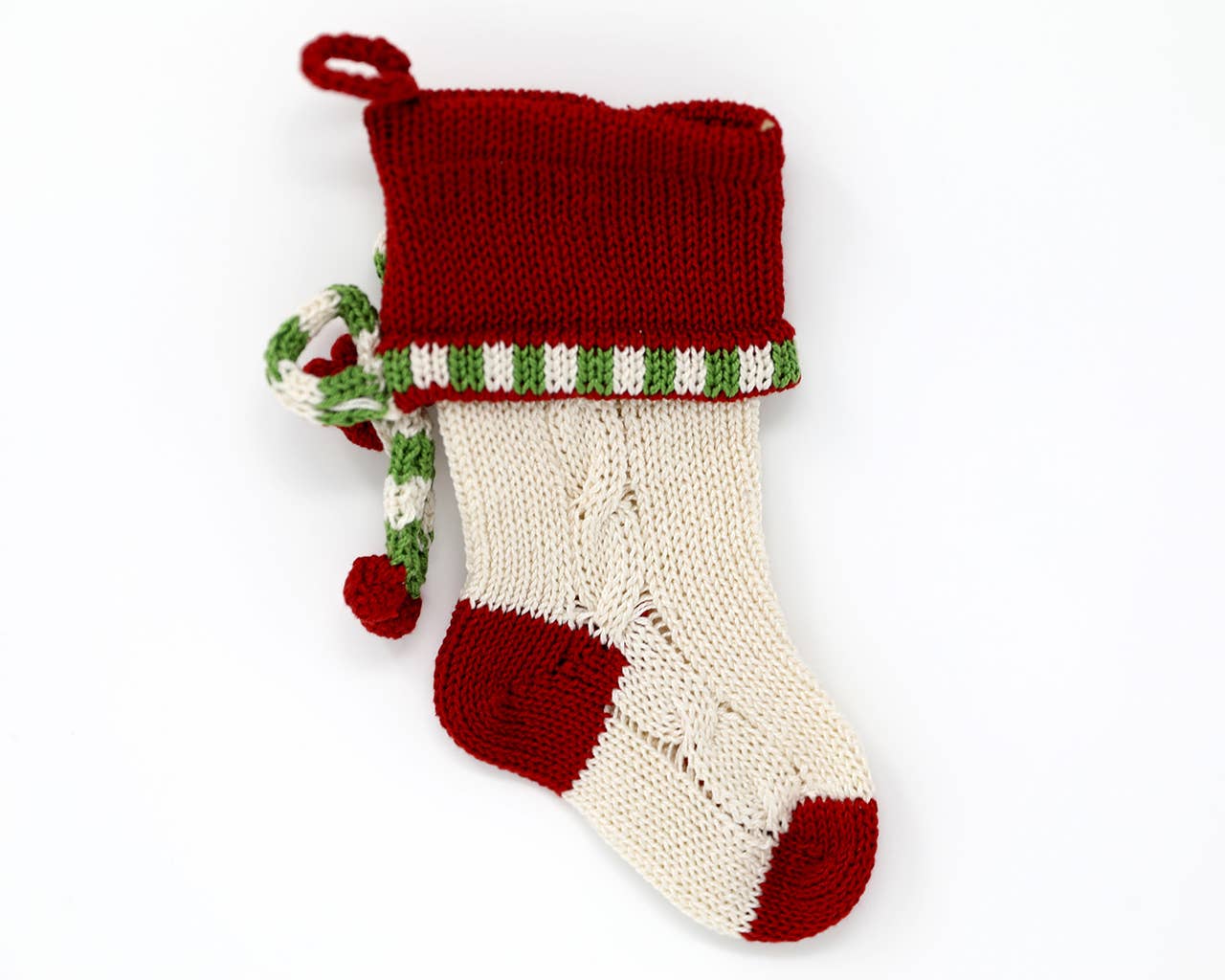 Melange Collection - Mini Cable-Knit Bow Stocking