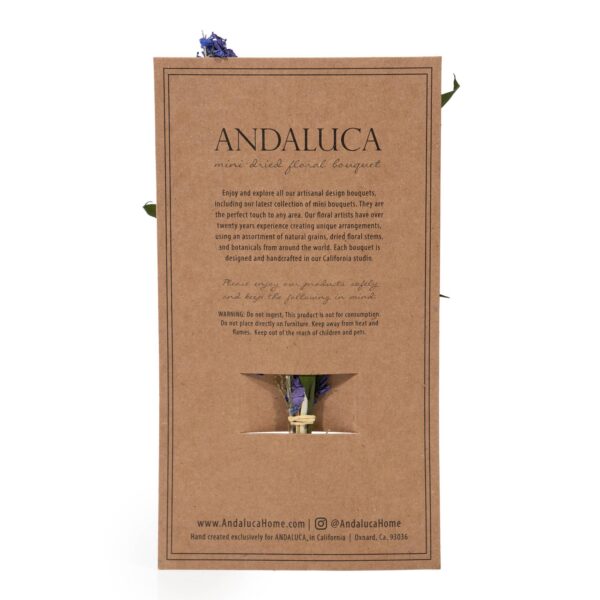 Andaluca - Eucalyptus & Purple Larkspur Mini Bouquet - Image 7