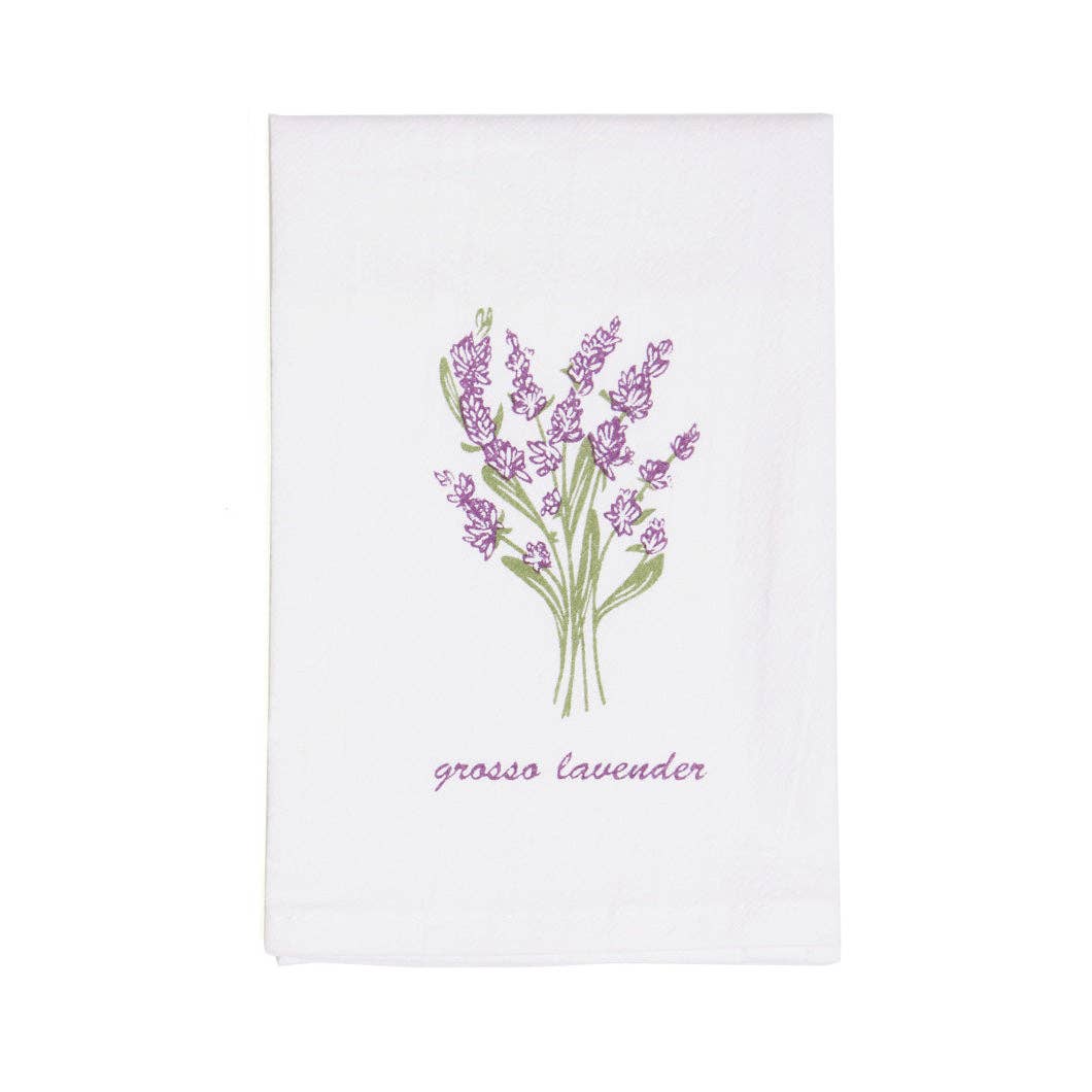 Lavender Towel – 100% Cotton, 4 Designs, 15.7"x23.6": Grosso Lavender