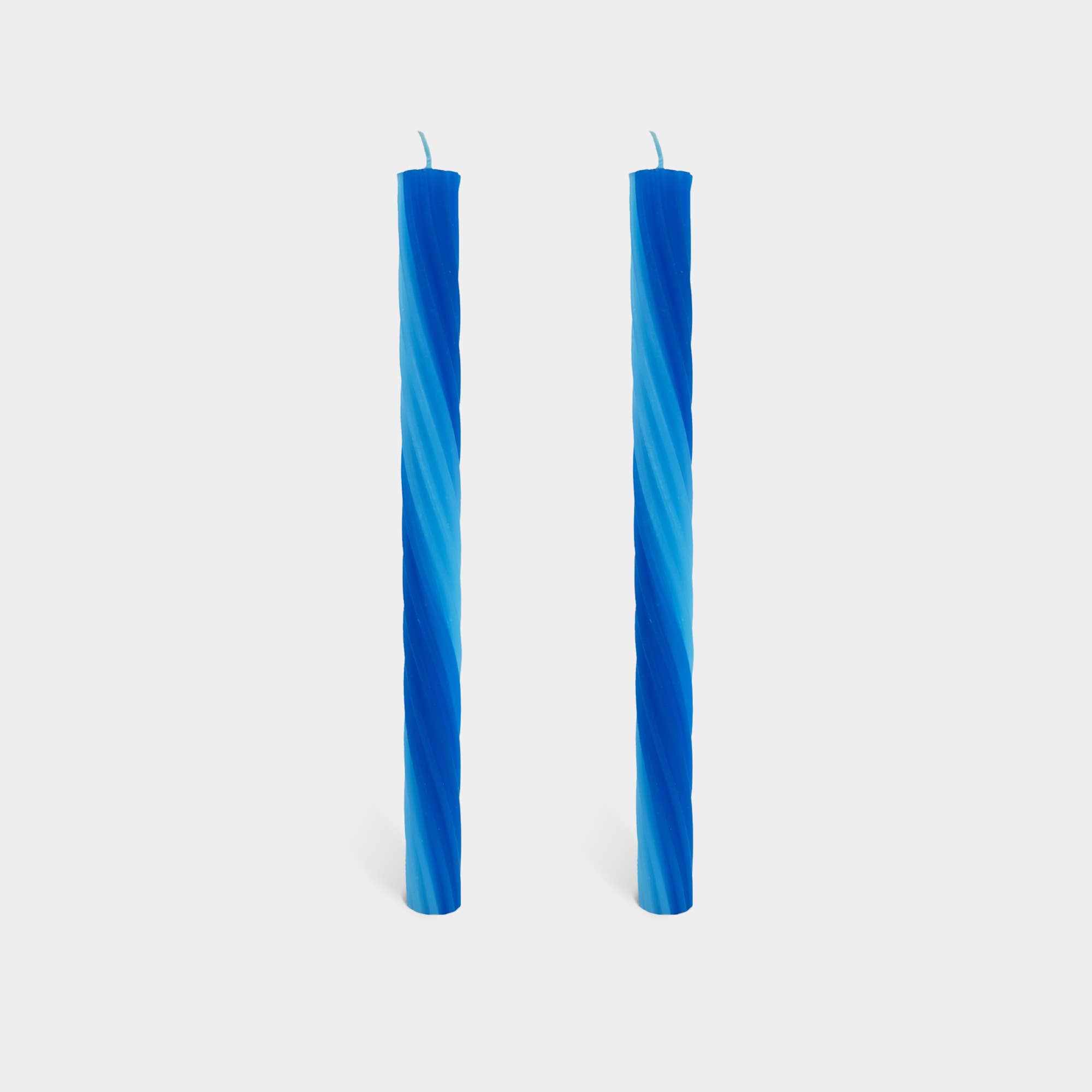 54 Celsius - Rope Candles - Blue (2 Pack) - 11" Vibrant Taper Candles