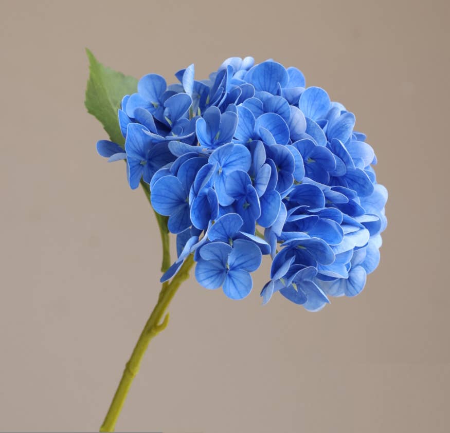 12.5"Real Touch lifelike Hydrangea-6”bloom: Royal Blue