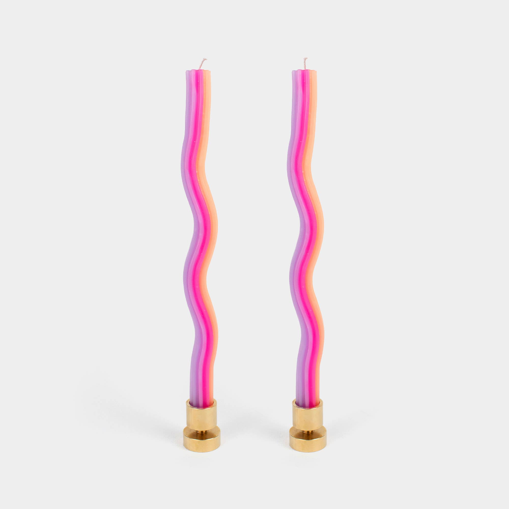 54 Celsius - Wiggle Candles - Orange, Pink & Lav. (2 Pack) - 11" Tapers