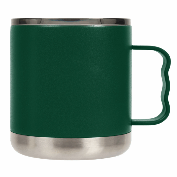15 oz Double-Wall Vacuum Insulated Camp Mug with Slide Lid: Forest Green - Image 3