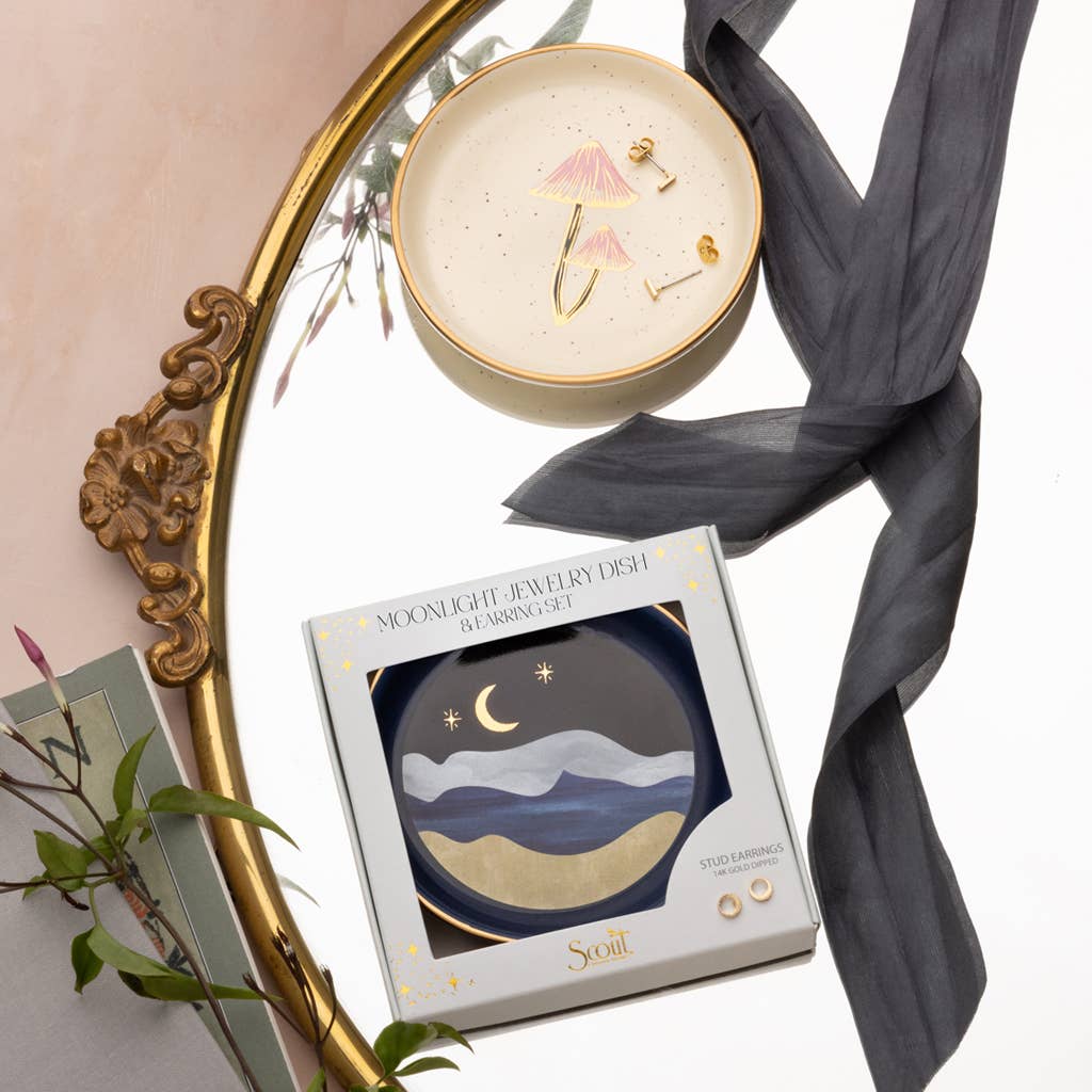 Jewelry Dish & Stud Earring Set - Hummingbird/Lavender - Image 5