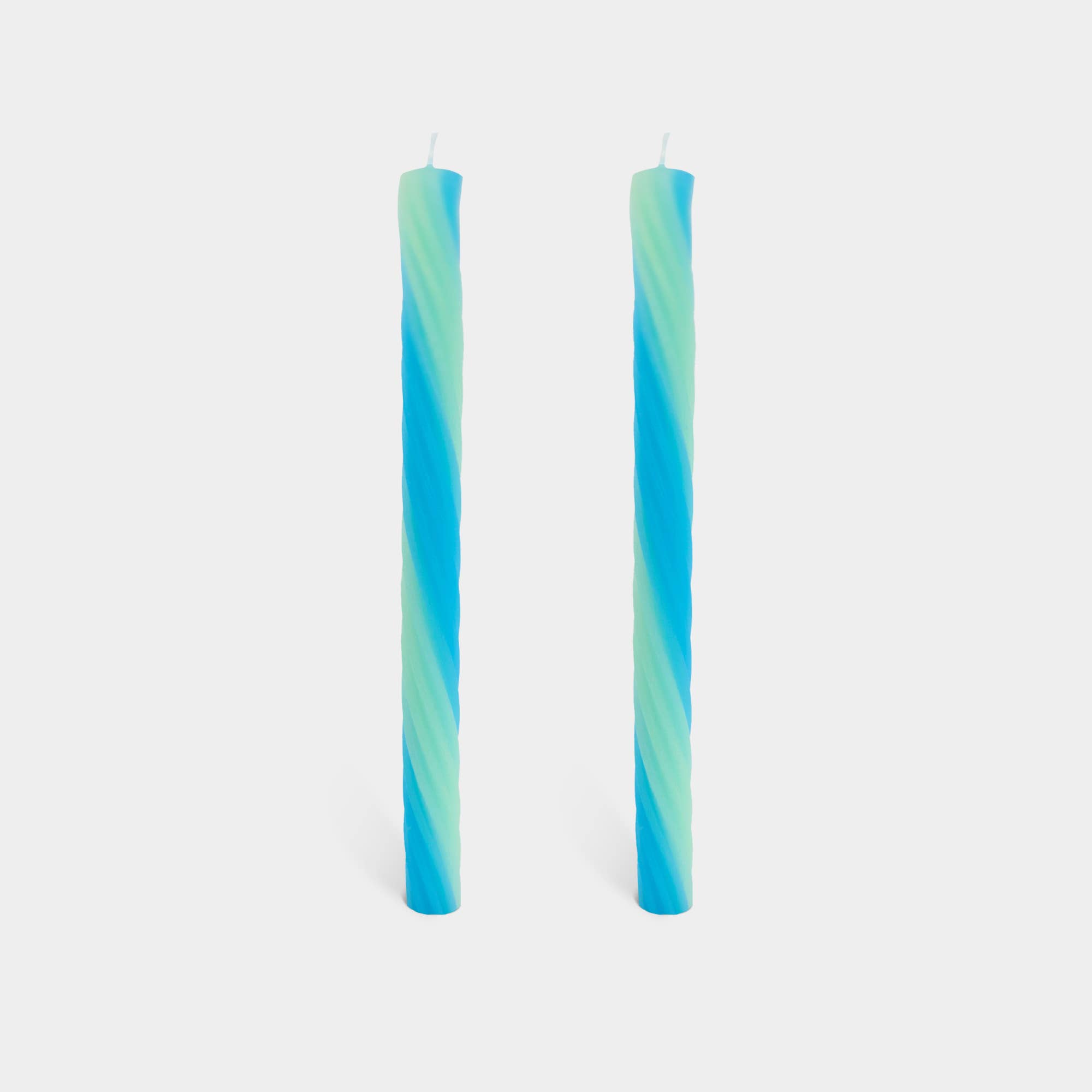 54 Celsius - Rope Candles - Mint (2 Pack) - 11" Vibrant Taper Candles