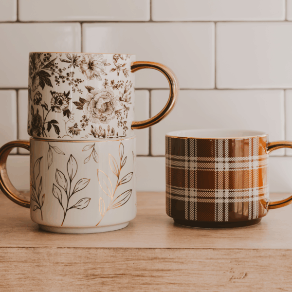 *NEW* Brown Plaid Coffee Mug - Image 2