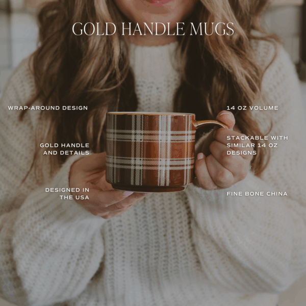 *NEW* Brown Plaid Coffee Mug - Image 3