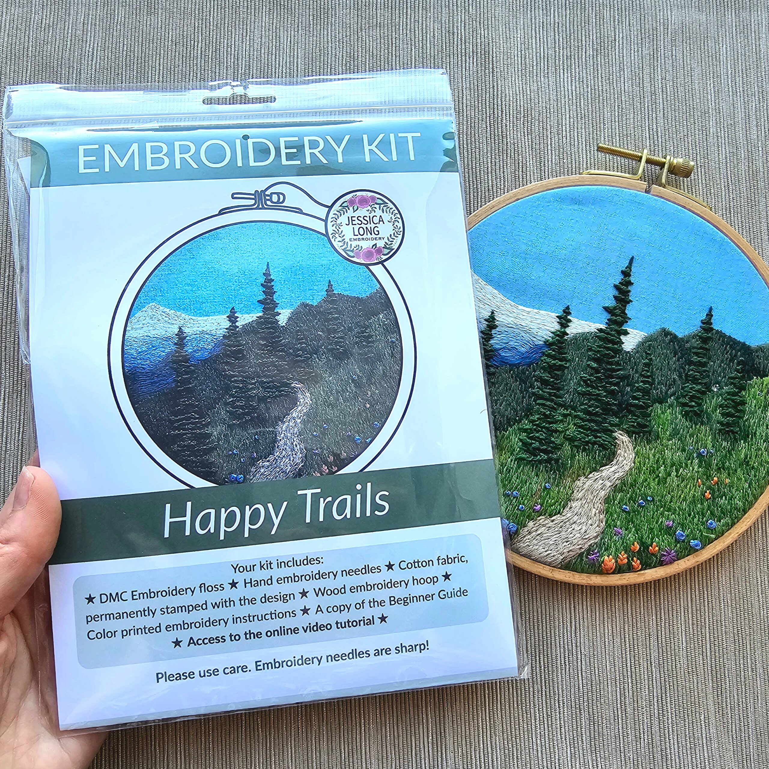 "Happy Trails" Landscape Embroidery Kit - Image 5
