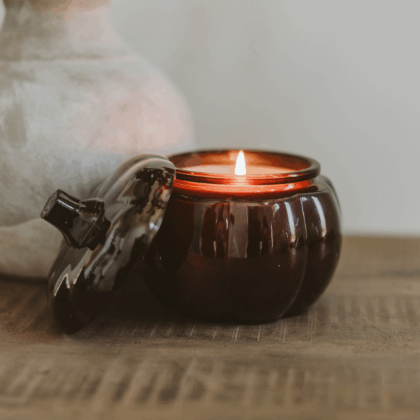 Hello Fall Soy Candle - 20oz Pumpkin Jar - Image 3