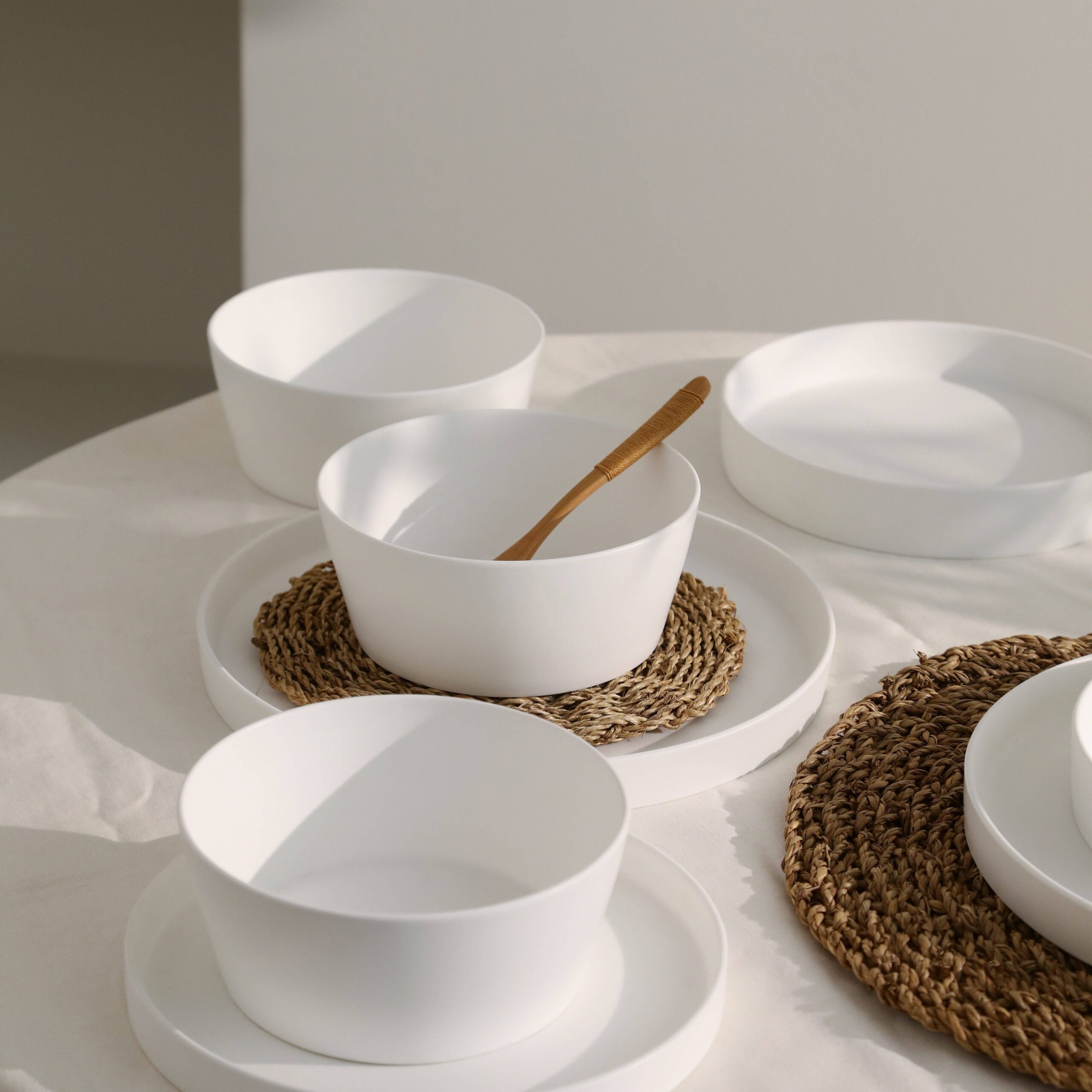 Fosca Bone China Dinnerware Set - Matte White - Image 6