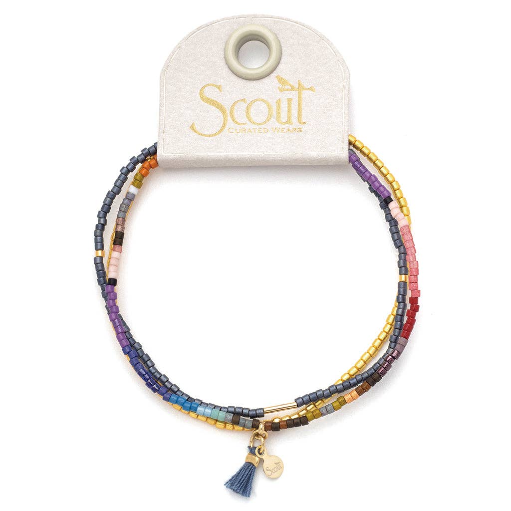 Chromacolor Miyuki Bracelet Trio - Dark Multi/Gold - Image 3