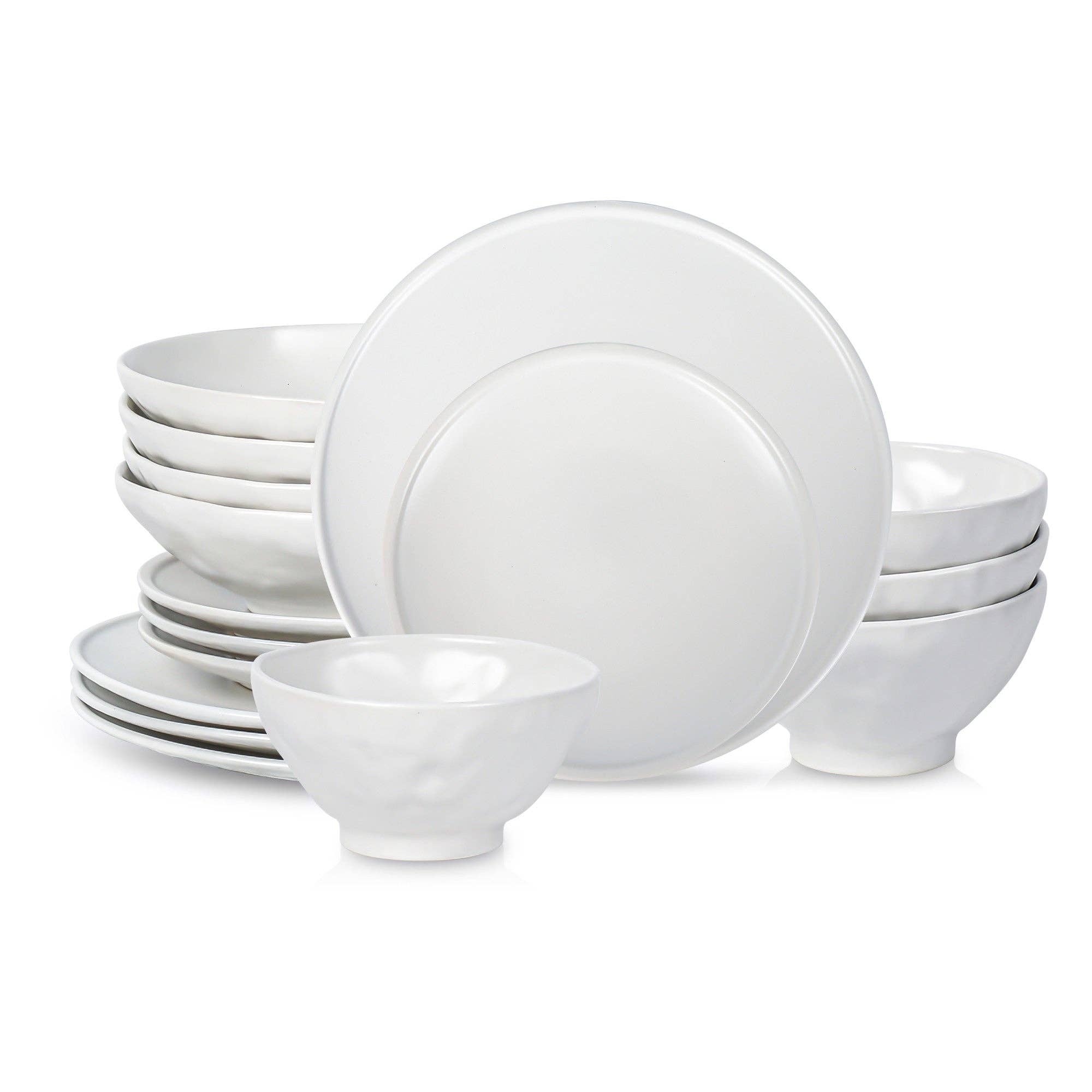Nendo Stoneware Dinnerware Set - White - Image 5