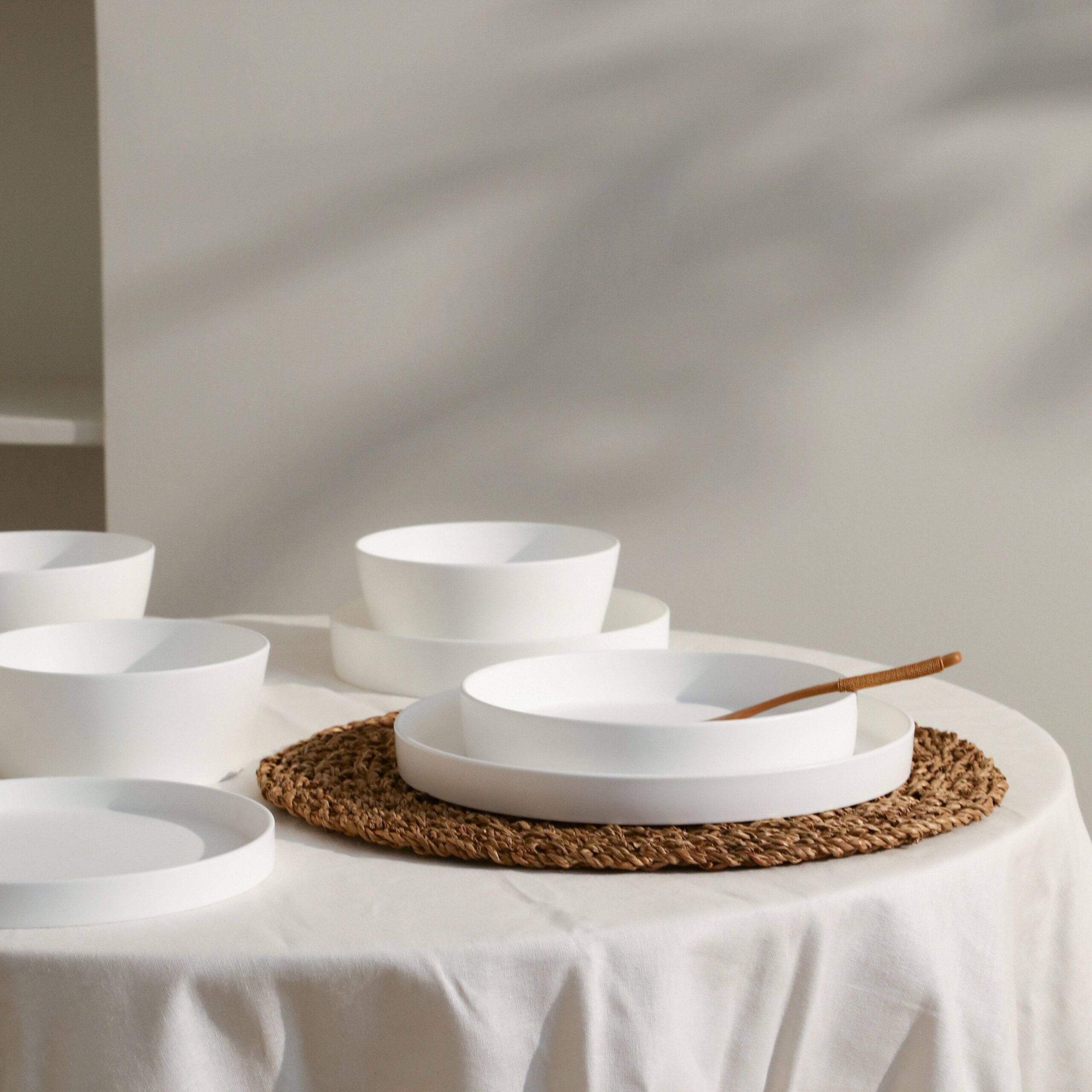 Fosca Bone China Dinnerware Set - Matte White - Image 4